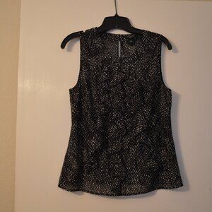 Ann Taylor Black and White Blouse Size 8 Petite